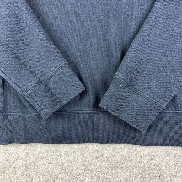 Lands End Bedford Rib Quarter Zip Sweater Mens Small Blue Knit Pullover Preppy - Picture 4 of 13